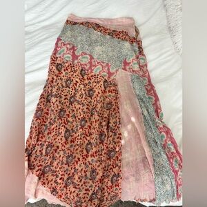 Free People patchwork prairie skirt